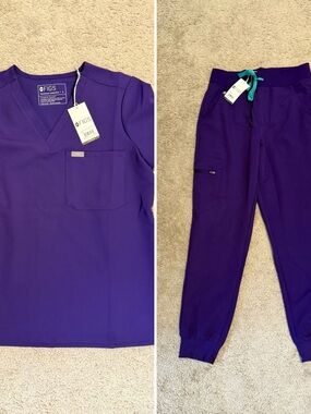 FIGS BNWT Women's Purple Pulse Catarina/ Zamora scrubs set